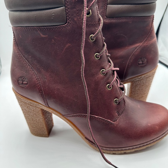 Timberland Women's Allington 6" Lace-Up Burgundy Boots - Picture 2 of 5
